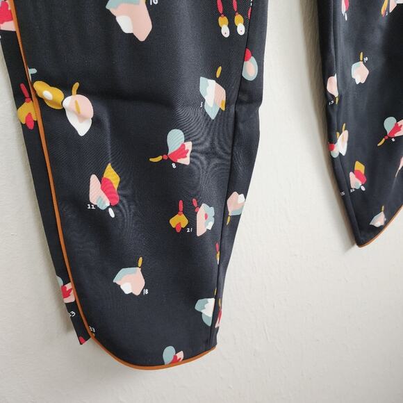 NEW Ted Baker Flisie Color By Number Floral Drawstring Jogger Pant Size 3 (US 8) - Picture 7 of 11